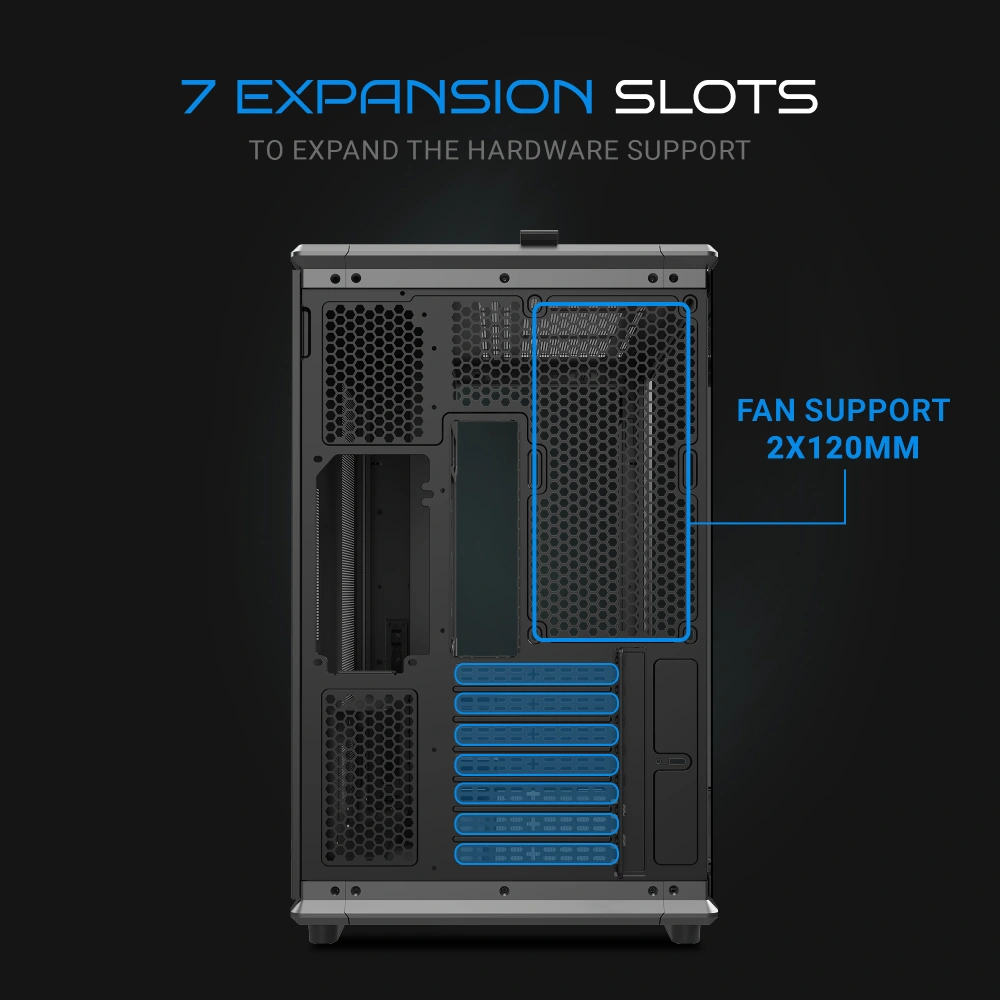Ant Esports Gaming Cabinet Crystal x8 Frame Black view 4